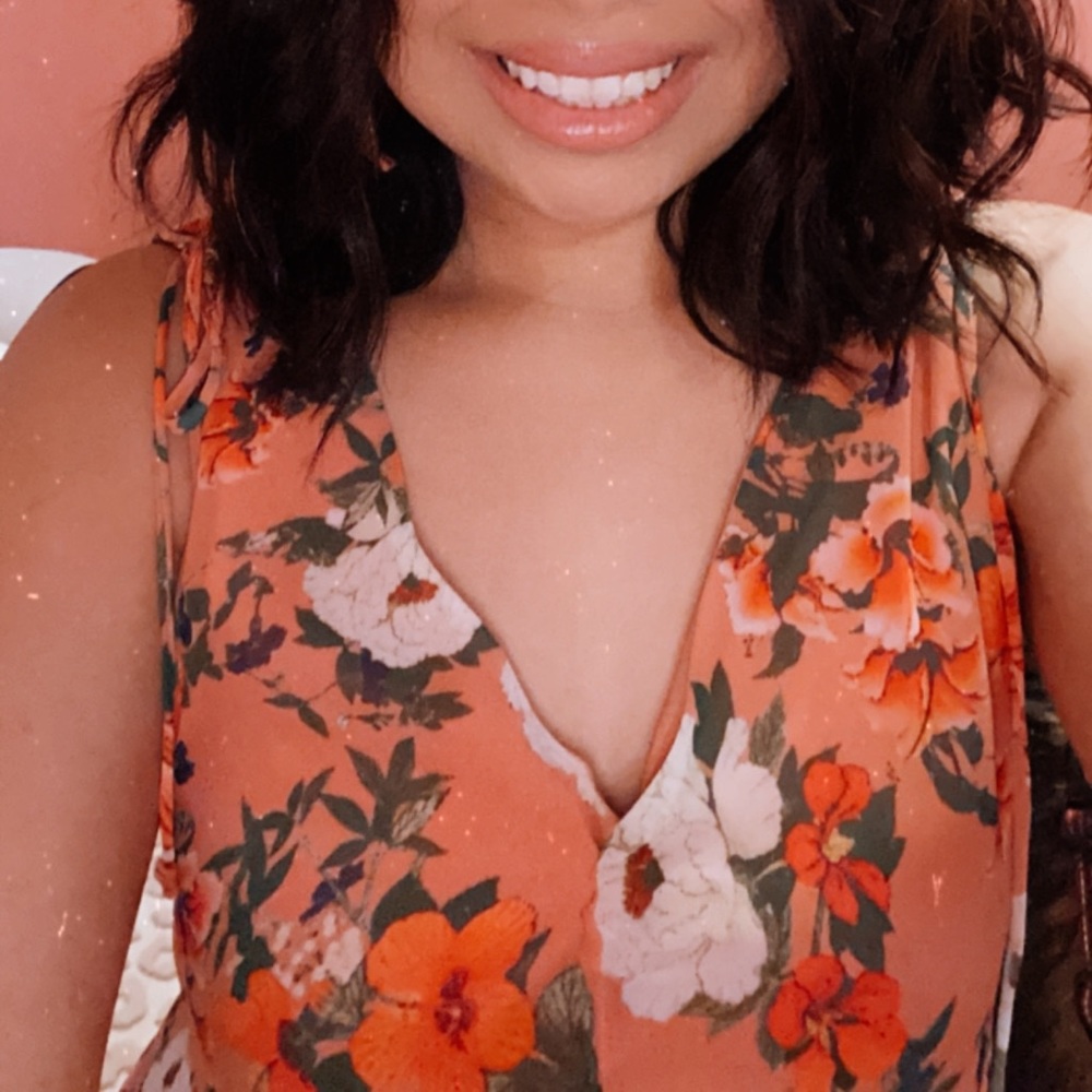 Floral Orange Dress